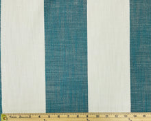 Load image into Gallery viewer, Perennials Vintage Stripe Lagoon 865-174 Teal Cream Indoor Outdoor Upholstery Fabric