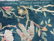 Load image into Gallery viewer, Melsetter House Indigo Teal Green By Morris &amp; Co Birds Fruit Tree Flowerheads Linen Blend Home Decorative Fabric
