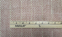 Load image into Gallery viewer, Stout Wichita Peach Coral Natural Chenille Herringbone Pattern With Gold Accent Durable Water Stain Resistant Upholstery Fabric