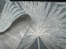 Load image into Gallery viewer, Romo Camansi Smoke Blue Palmetto Design Palm Leaves Printed Cotton Home Decor Fabric STA 6214
