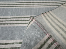 Load image into Gallery viewer, Remnant Thibaut Southport Stripe Seafoam &amp; Kelly Green 
Woven Indoor/Outdoor Upholstery Fabric STA 6355