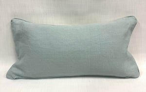 14” X 28” Quadrille China Seas Veneto Soft Windsor Blue on Tint Linen Lumbar Pillow Cover
