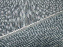 Load image into Gallery viewer, Designer Woven Texture Geometric Blue White Water Resistant Upholstery Fabric