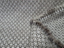Load image into Gallery viewer, Designer Performance Durable Basket Weave Twill Pattern Texture Taupe Beige MCM Woven Upholstery Fabric