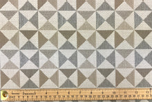 Load image into Gallery viewer, 1.75 Yard Sunbrella Array Dune Beige Grey Geometric Water Stain Resistant Upholstery Fabric