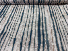 Load image into Gallery viewer, GP &amp; J Baker Threads Linear Indigo Ethnic 100% Linen Home Decor Fabric STA 6190