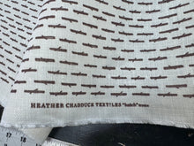 Load image into Gallery viewer, Heather Chadduck Hand Printed Linen Little Bamboo Chocolate Small Brown Stick Twigs Home Decor Fabric STA 6197