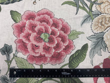 Load image into Gallery viewer, Remnant Thibaut Timeless Grand Palace Hill Garden In Coral And Green Prints Linen Home Decor Fabric STA 6207