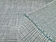Load image into Gallery viewer, Kravet Design Inside Out Turquoise White Distinctive Cross Hatch Woven Pattern Performance Stain Water Repellent Upholstery Fabric