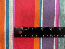 Load image into Gallery viewer, Osborne &amp; Little Spiaggia 3 Coral Red Teal Blue Purple Horizontal Stripe Woven Upholstery Fabric STA 6223