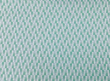 Load image into Gallery viewer, 1.72 Yard Designer Indoor Outdoor Aqua Blue Cream Green Geometric Upholstery Fabric