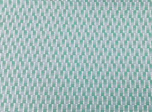 1.72 Yard Designer Indoor Outdoor Aqua Blue Cream Green Geometric Upholstery Fabric