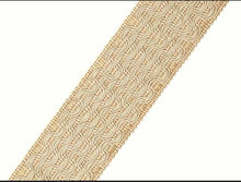 Load image into Gallery viewer, 2&quot; Wide Beige Geometric Tape Drapery Trim