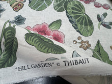 Load image into Gallery viewer, Remnant Thibaut Timeless Grand Palace Hill Garden In Coral And Green Prints Linen Home Decor Fabric STA 6207