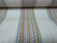 Load image into Gallery viewer, Remanent Schumacher Bendita Stripe Indoor/Outdoor Multi Woven Upholstery Fabric