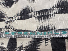 Load image into Gallery viewer, Perennials Good Vibrations Salt &amp; Pepper Black Beige Soundwave Inspired Pattern Outdoor Water Resistant Upholstery Fabric