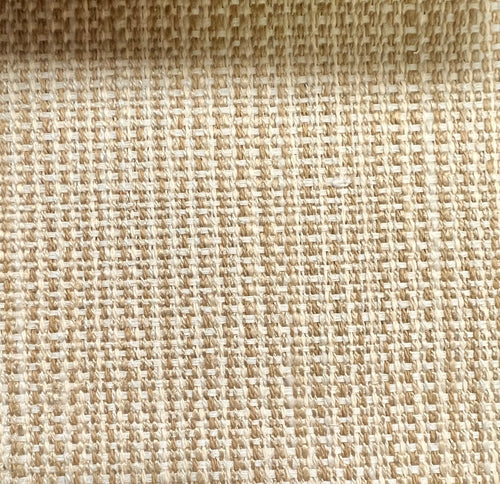 Beige Cream Woven Tweed Crypton Stain Resistant Upholstery Fabric