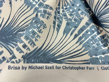 Load image into Gallery viewer, Christopher Farr Cloth Brisa Performance Indoor Outdoor Digital Printed Blue On White Home Decor Fabric STA 6199