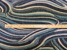Load image into Gallery viewer, Clarence House Vernazza Blues
Luxury Texture Abstract Large Scale Wave Woven Upholstery Fabric STA 6395