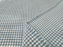 Load image into Gallery viewer, Ralph Lauren Home Killian Classic Woven Houndstooth Small Scale Check Design French Blue White Water Stain Resistant Upholstery Fabric