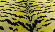 Load image into Gallery viewer, Scalamandré Iconic Tigre Greens &amp; Black Graphic Tiger Skin Luxury Velvet Upholstery Fabric STA 6358