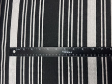 Load image into Gallery viewer, Remnant Thibaut Kaia Stripe Onyx Woven Performance Black And White Upholstery Fabric.
STA 6204