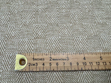 Load image into Gallery viewer, 1.5 Yards Crypton Mills Zig Zag Chevron Pattern Water Resistant Beige Woven Reversible Upholstery Fabric STA 6195