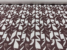 Load image into Gallery viewer, Custom Digital Design Geometric Abstract Jagged Shapes In Brown And White Water Resistant Upholstery Fabric STA 6201