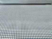 Load image into Gallery viewer, Ralph Lauren Home Killian Classic Woven Houndstooth Small Scale Check Design French Blue White Water Stain Resistant Upholstery Fabric