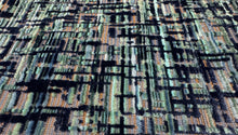 Load image into Gallery viewer, Opuzen Lutero Forest Premium Jacquard Cut Velvet Abstract Grid Pattern Upholstery Fabric STA 6378