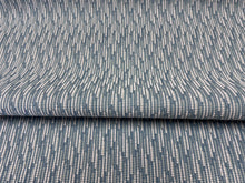 Load image into Gallery viewer, Designer Woven Texture Geometric Blue White Water Resistant Upholstery Fabric