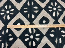 Load image into Gallery viewer, Pierre Frey Alatao Black  Neutral/Beige Large Geometric Africa Block Print Cotton Fabric STA 6449