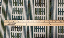 Load image into Gallery viewer, Gaston Y Daniela Toro Sentado Verde Green Ethnic Embroidery Design Unique Stripe Geometric Pattern Upholstery Fabric