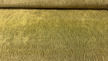 Load image into Gallery viewer, Custom Design Reversible Wave Swirl Cut Velvet Abstract Waves Silk Rayon Jacquard Brocade Chartreuse Water Resistant Durable Upholstery Fabric