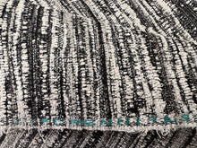 Load image into Gallery viewer, Perennials Wild Child Goth Charcoal Black Chalk Off White Mix Heavy Texture Horizontal Stripe Bands Water Stain Resistant Fabric STA 6438