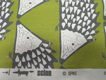 Load image into Gallery viewer, Scion Spike 120384 Kiwi The Hedgehog Design Cotton Printed Water Resistant Upholstery Fabric STA 6196