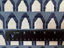 Load image into Gallery viewer, Pierre Frey Caprera Mer Blue White Graphic Jacquard Woven Performance Water Resistant Upholstery Fabric STA 6218