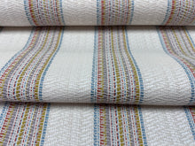Load image into Gallery viewer, Remanent Schumacher Bendita Stripe Indoor/Outdoor Multi Woven Upholstery Fabric