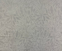 Load image into Gallery viewer, Covington Torrey Grey Silver Metallic Floral Damask Linen Rayon Upholstery Drapery Fabric