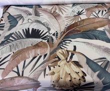 Load image into Gallery viewer, Mokum Textiles 
Catherine Martin Tropicalia Gilver Iconic Banana Palms Design Indoor Outdoor Digital Printed Upholstery Fabric STA 6332