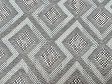 Load image into Gallery viewer, Clarke &amp; Clarke Veda Natural Equinox collection Small Scale Geometric Basket Weave Diamond Greek Key Design Home Decor Fabric
