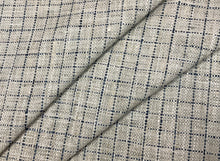 Load image into Gallery viewer, Pindler &amp; Pindler Barrett Indigo Taupe Navy Blue Check Upholstery Fabric
