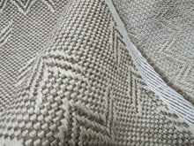 Load image into Gallery viewer, Cowtan &amp; Tout Larsen Playa Pearl Small Scale Geometric Texture Irregular Herringbone/Chevron Design Indoor Outdoor Weave Fabric STA 6440