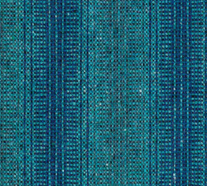 Maharam Wool Striae Aqua Water & Stain Resistant Teal Turquoise Royal Navy Blue Woven Stripe Check Kilim Upholstery Fabric