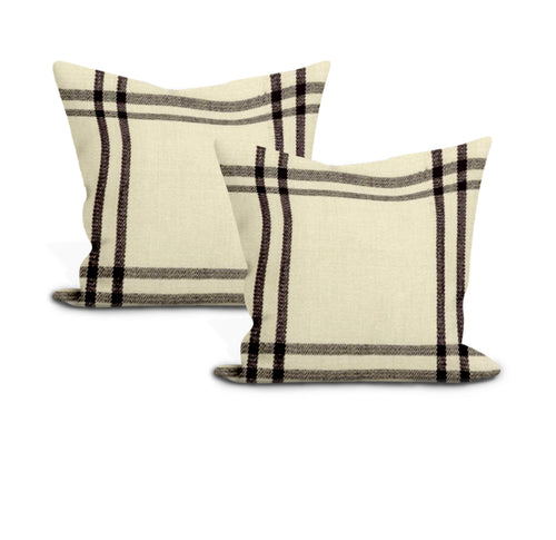 Schumacher Luberon Plaid pillow cover