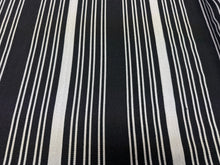 Load image into Gallery viewer, Remnant Thibaut Kaia Stripe Onyx Woven Performance Black And White Upholstery Fabric.
STA 6204