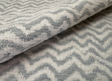 Load image into Gallery viewer, Kravet Basics MariaFlora Onda Seafoam High Performance Luxury Zig Zag Pattern Woven Solution-Dyed Acrylic Chenille Outdoor Upholstery Fabric