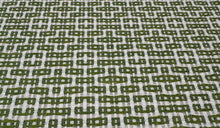 Load image into Gallery viewer, Remnant Thibaut Bistro Kiwi Green Indoor/Outdoor Geometric Weave Performance Upholstery Fabric STA 6370