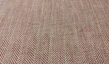 Load image into Gallery viewer, Stout Wichita Peach Coral Natural Chenille Herringbone Pattern With Gold Accent Durable Water Stain Resistant Upholstery Fabric