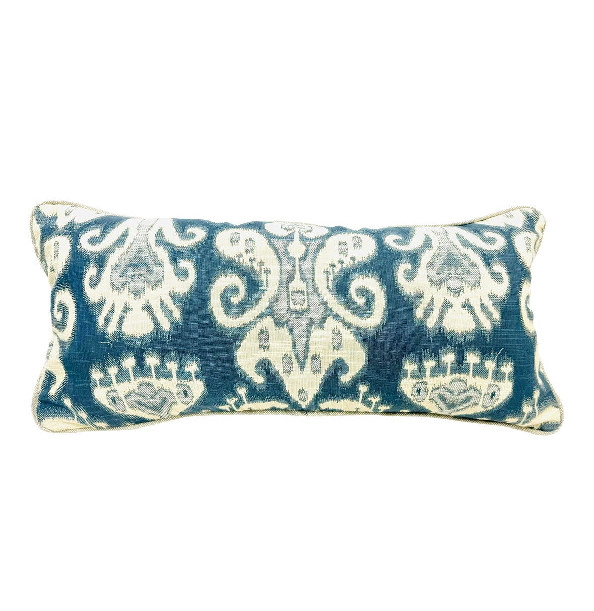 Blue ikat cheap lumbar pillow